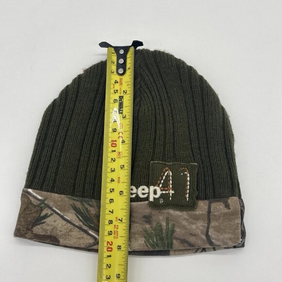 REALTREE Jeep 41 Reversible Hunting Hat Camo & Green Soft Beanie OSFM - Picture 12 of 12